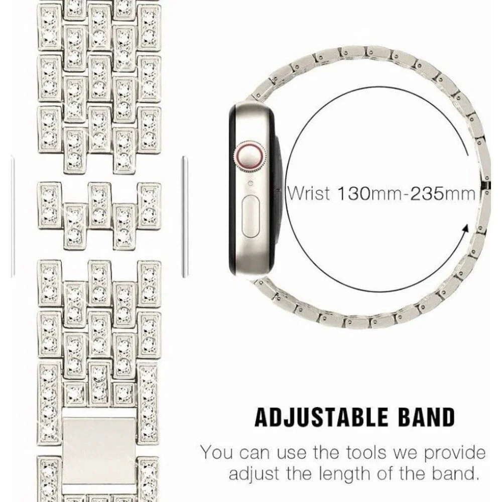 Bing Bands Compatible with Apple Watch 42mm Series 10/41mm/40mm/38mm Silver